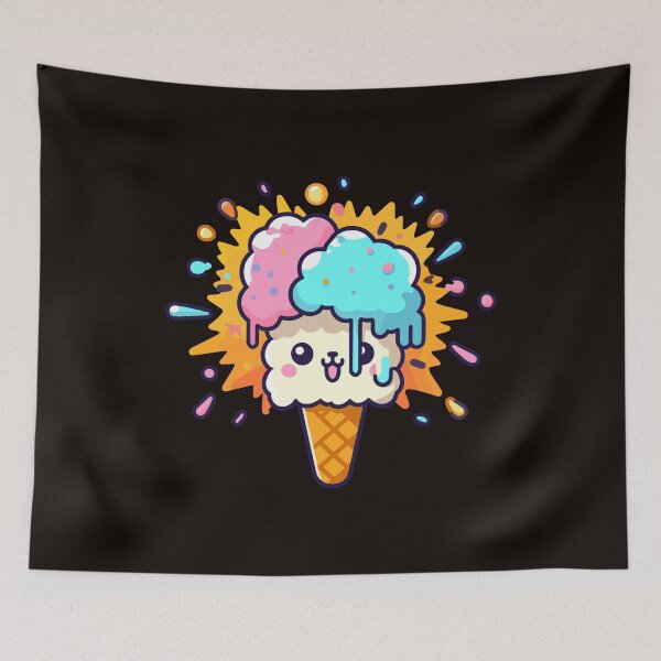 Item preview, Colorful ice cream lama designed and sold by Coowo22.