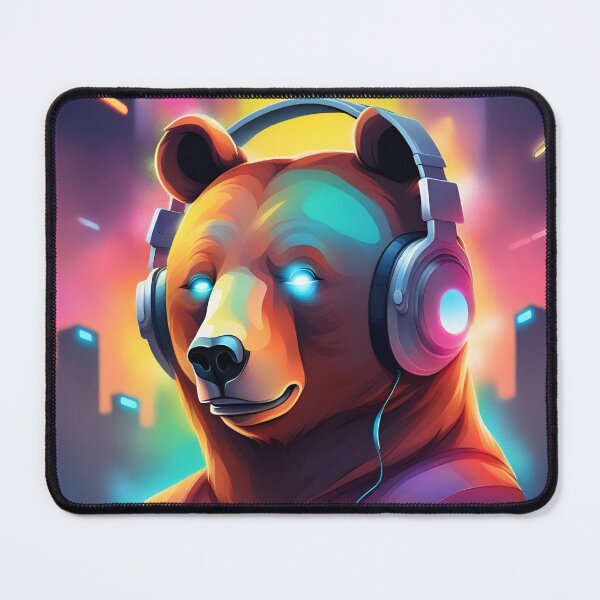 Item preview, Bear In Headphones Gradient designed and sold by GleamingGiant.