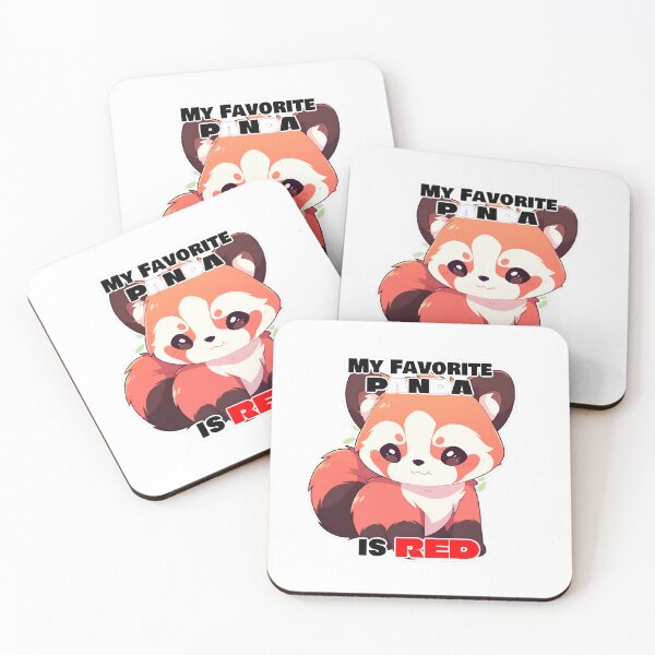 Item preview, My Favorite Panda Is Red Open Eyed Cute Red Panda Design by Zeesdesign on Redbubble designed and sold by ZEESDESIGN.