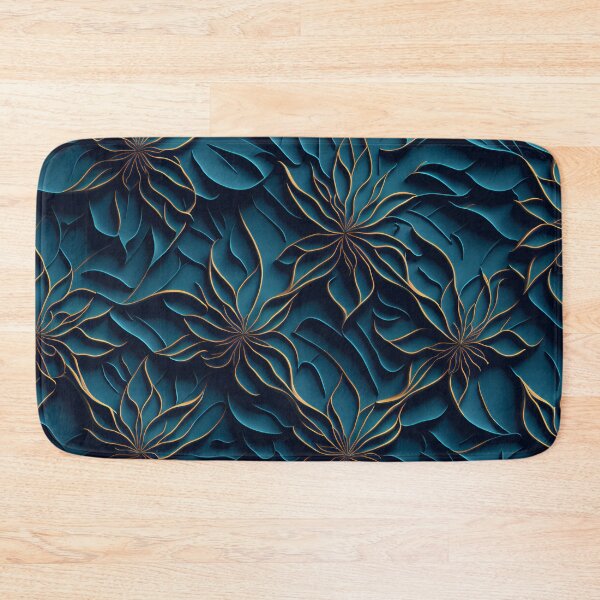 Item preview, Golden Petals in blue 3D designed and sold by Omarupattern51.
