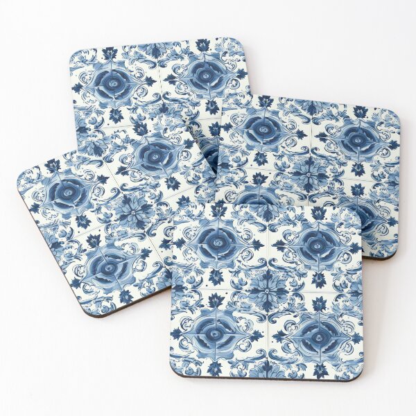 Item preview, Blue Tile Series 3 designed and sold by Hashola Designs.