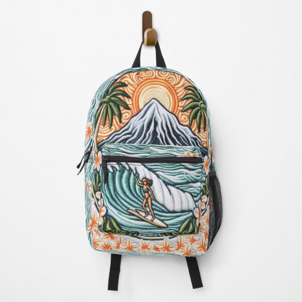 Item preview, Girl Surfing Backpack designed and sold by Cosmic-Carps.