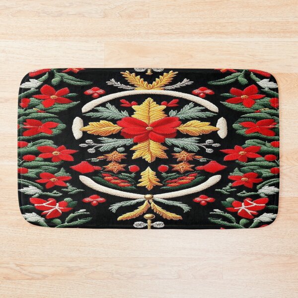 Item preview, Christmas Floreal Composition embroidery pattern. designed and sold by Giulivo Store Graphic.
