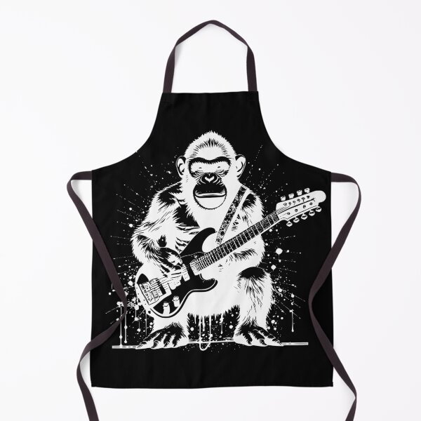 Item preview, Chimp Playing Guitar designed and sold by Zombie-Killa.