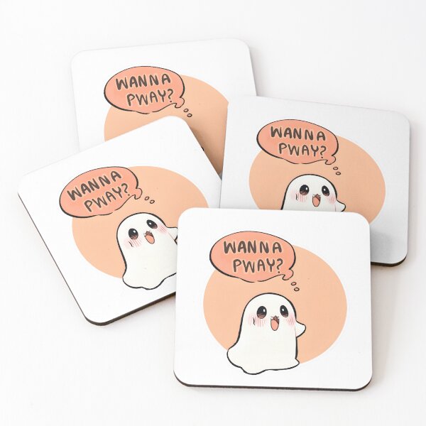 Item preview, Wanna Pway Cute Ghost is Happy Graphic Tee Shirt Design by Zeesdesign on Redbubble designed and sold by ZEESDESIGN.