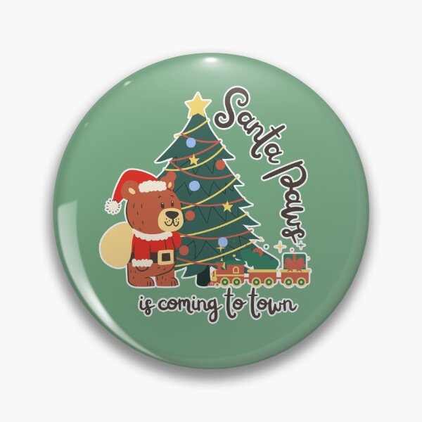 Item preview, Santa Paws is Coming to Town | Cute Santa Bear with Christmas Tree designed and sold by Kimochi-Shop.