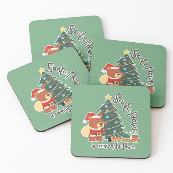 Item preview, Santa Paws is Coming to Town | Cute Santa Bear with Christmas Tree designed and sold by Kimochi-Shop.