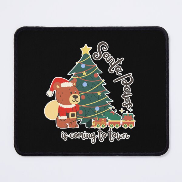 Item preview, Santa Paws is Coming to Town | Cute Santa Bear with Christmas Tree designed and sold by Kimochi-Shop.
