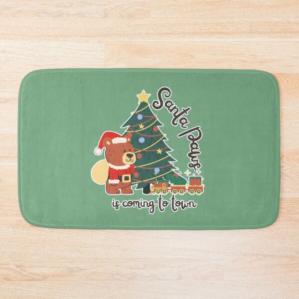 Item preview, Santa Paws is Coming to Town | Cute Santa Bear with Christmas Tree designed and sold by Kimochi-Shop.