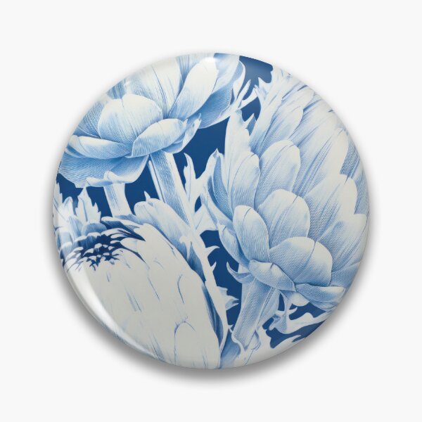 Item preview, Artichoke cyanotype pattern designed and sold by Metapaleta.