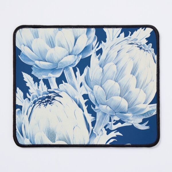 Item preview, Artichoke cyanotype pattern designed and sold by Metapaleta.