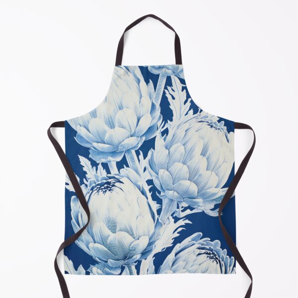 Item preview, Artichoke cyanotype pattern designed and sold by Metapaleta.