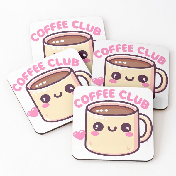 Item preview, Coffe Club Cute Kawaii designed and sold by GlobalDesigns-.