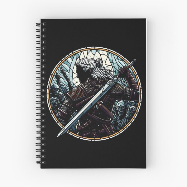 Item preview, Stained Glass Monster Slayer Fights Undead - Dark Fantasy designed and sold by Fenay Designs.