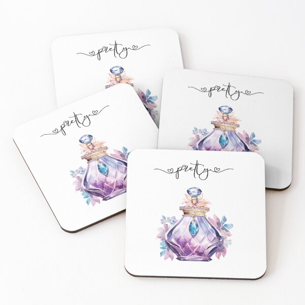 Item preview, Pretty Chic Perfume Bottle with Jewels Gems Watercolor Art designed and sold by adriana-holmes.