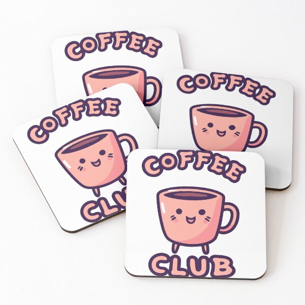 Item preview, Coffee Club Cute Kawaii designed and sold by GlobalDesigns-.