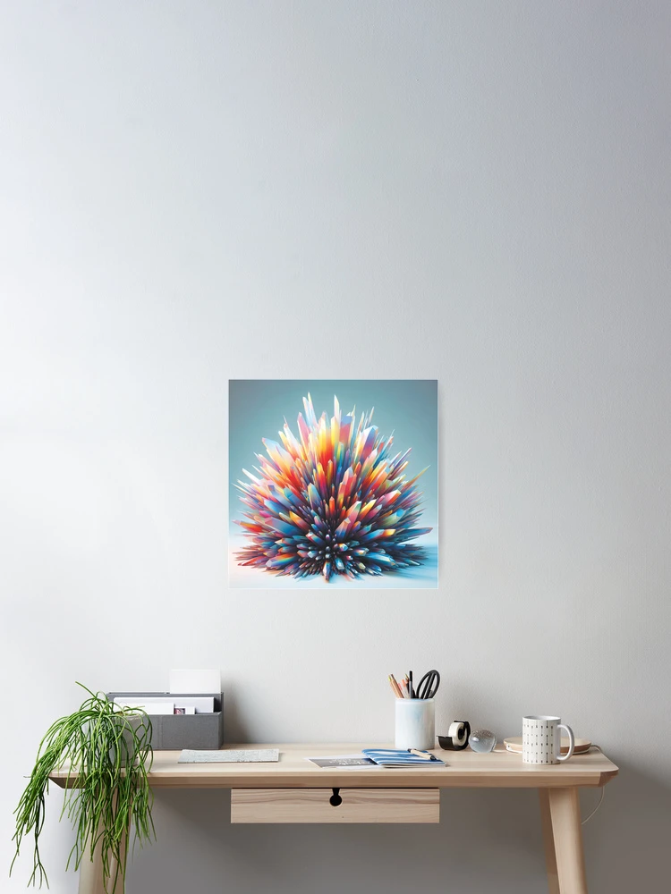 Thumbnail 2 of 3, Poster, Exploding Abstract Polygon designed and sold by AtithasosTragos.