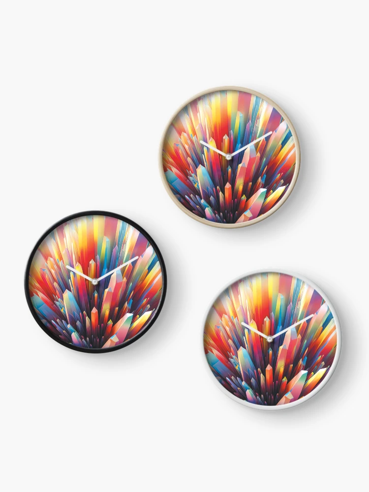 Thumbnail 3 of 4, Clock, Exploding Abstract Polygon designed and sold by AtithasosTragos.