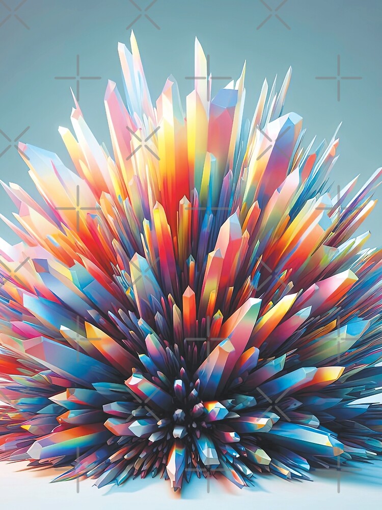 Thumbnail 3 of 3, Scarf, Exploding Abstract Polygon designed and sold by AtithasosTragos.