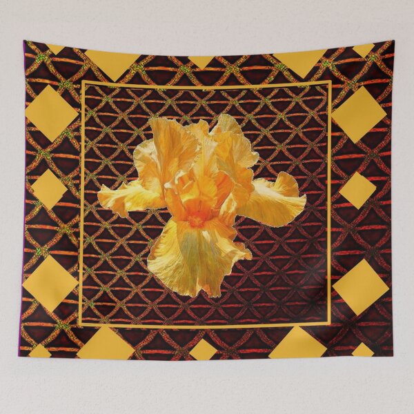 Item preview, GOLDEN IRIS BROWN SHADED GEOMETRIC designed and sold by sharlesart.