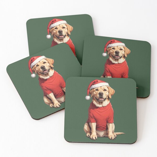 Item preview, Funny Labrador Wearing Santa Father Christmas Hat designed and sold by Maljonic.