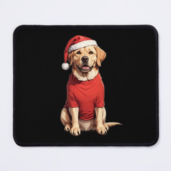 Item preview, Funny Labrador Wearing Santa Father Christmas Hat designed and sold by Maljonic.