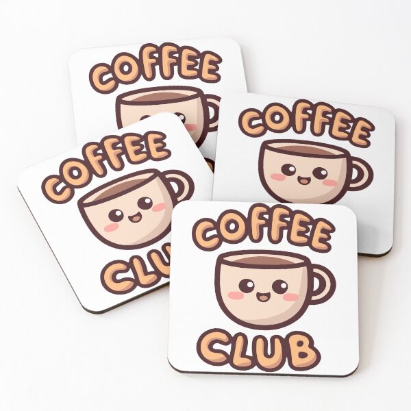 Item preview, Coffee Club Cute Kawaii designed and sold by GlobalDesigns-.