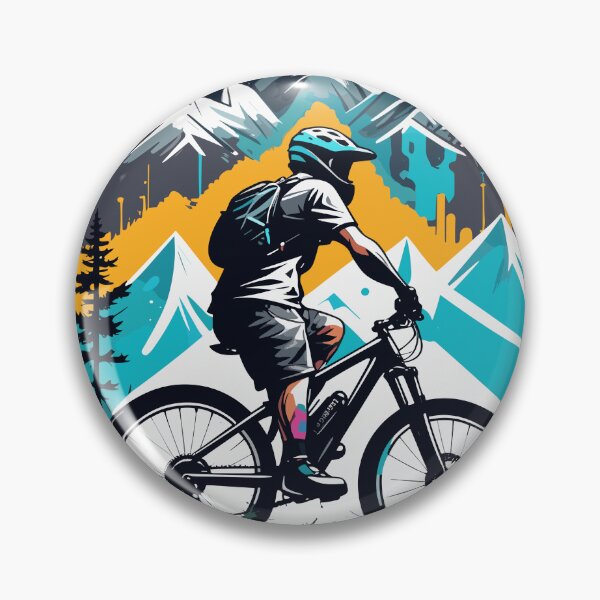 Item preview, Bike Art: Cyclist Riding Down Mountain Road designed and sold by HoruxDesign.