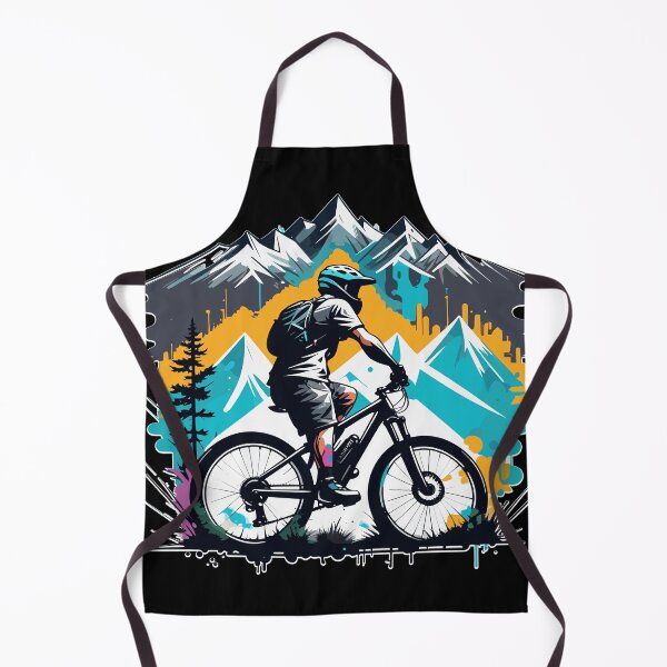 Item preview, Bike Art: Cyclist Riding Down Mountain Road designed and sold by HoruxDesign.