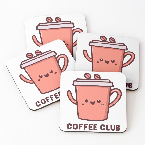 Item preview, Coffee Club Cute Kawaii designed and sold by GlobalDesigns-.