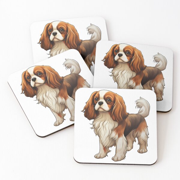 Item preview, Ruby Cavalier King Charles Dog Puppy Illustration designed and sold by meganohm.