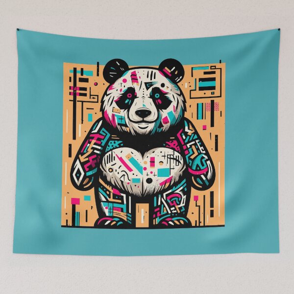 Item preview, Panda King - Neo Expressionism Street Art designed and sold by Kittyzens.