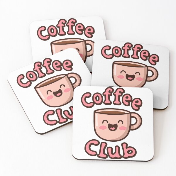Item preview, Coffee Club Cute Kawaii designed and sold by GlobalDesigns-.