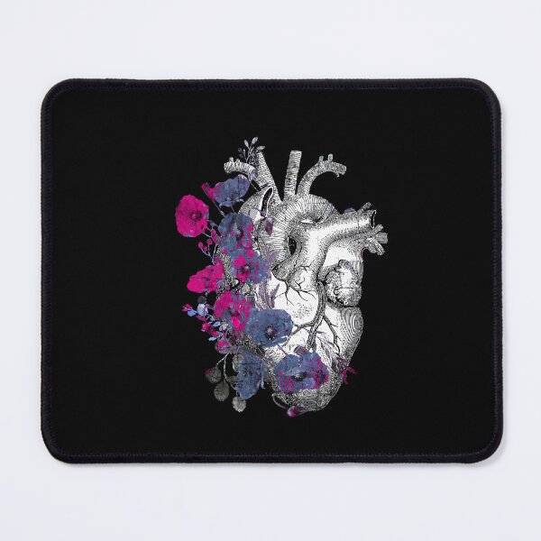 Item preview, Poppies Blooming with love, floral Heart Human, vintage style for human anatomy designed and sold by Collagedream.
