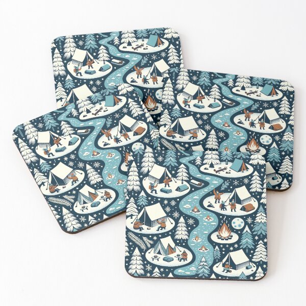 Item preview, Winter Pattern Design - Snowflakes, Mittens, and Cozy Vibes designed and sold by The-Library.
