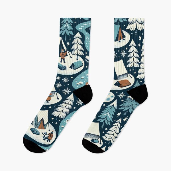 Item preview, Winter Pattern Design - Snowflakes, Mittens, and Cozy Vibes designed and sold by The-Library.