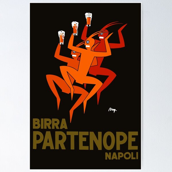Birra Partenope - Vintage Modernism Italian Poster Poster