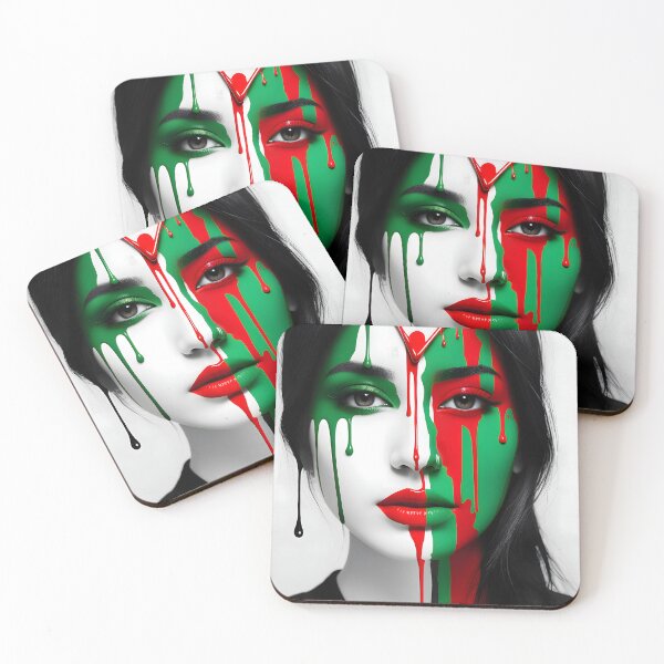 Item preview, Colors of Resilience: Flag Painted on the Canvas of Youth/ Free Palestine designed and sold by PosterManiaRo.