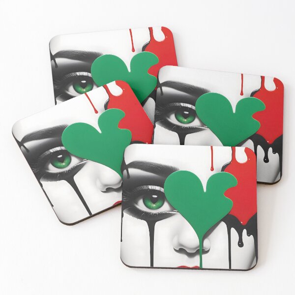 Item preview, Colors of Resilience: Flag Painted on the Canvas of Youth/ Free Palestine designed and sold by PosterManiaRo.