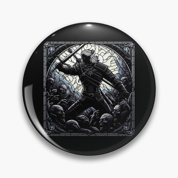Item preview, Stained Glass Epic Battle - Monster Slayer - Dark Fantasy designed and sold by Fenay Designs.