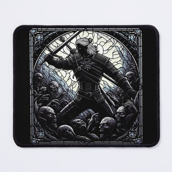 Item preview, Stained Glass Epic Battle - Monster Slayer - Dark Fantasy designed and sold by Fenay Designs.