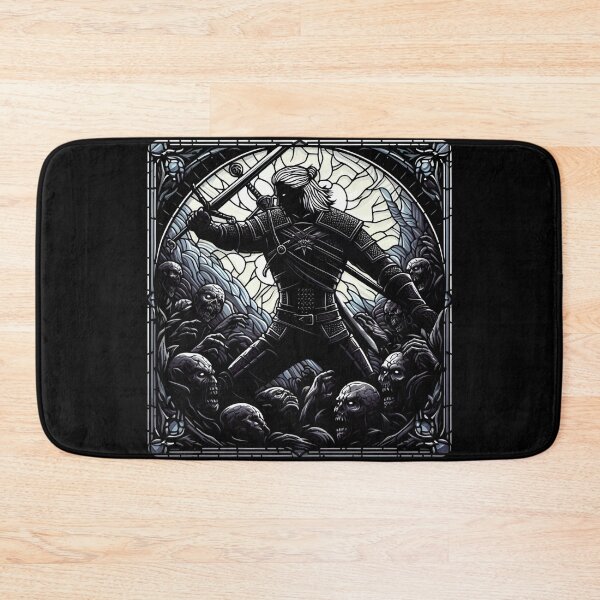 Item preview, Stained Glass Epic Battle - Monster Slayer - Dark Fantasy designed and sold by Fenay Designs.