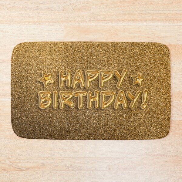 Item preview, Happy Birthday! Gold Balloons designed and sold by thebigleebowski.