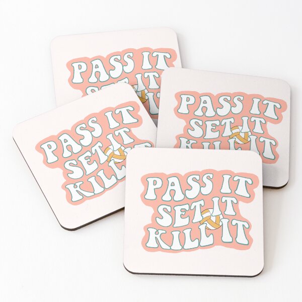 Item preview, Volleyball pass, set, kill quote pink designed and sold by FreckledBliss.