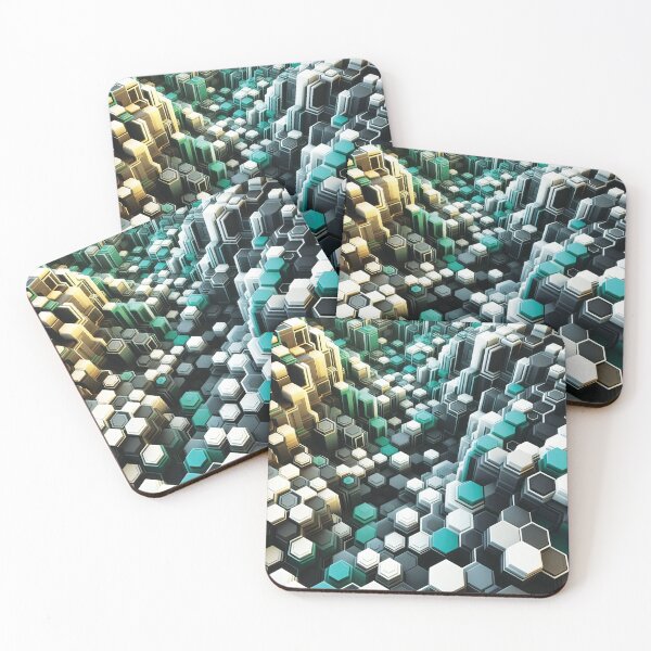Item preview, Abstract 3D Hexagons designed and sold by AtithasosTragos.