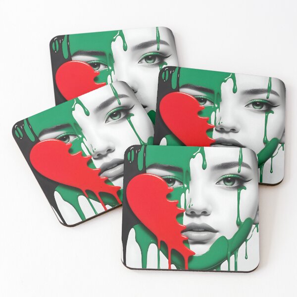 Item preview, Colors of Resilience: Flag Painted on the Canvas of Youth/ Free Palestine designed and sold by PosterManiaRo.