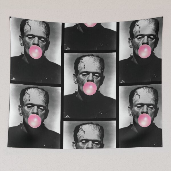 Item preview, Frankenstein Monster Boris Karloff Blowing Bubbles designed and sold by QuidnuncDesigns.