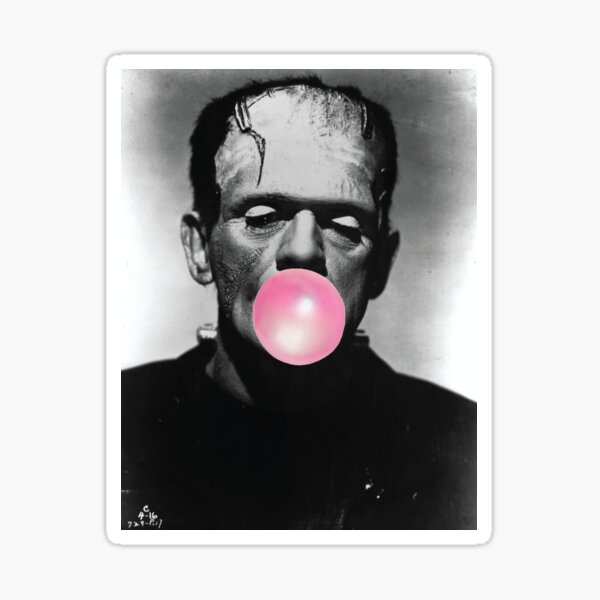 Item preview, Frankenstein Monster Boris Karloff Blowing Bubbles designed and sold by QuidnuncDesigns.