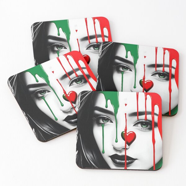 Item preview, Colors of Resilience: Flag Painted on the Canvas of Youth/ Free Palestine #4 designed and sold by PosterManiaRo.