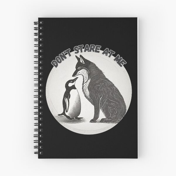 Item preview, Penguin and Wolf. Don't Stare At Me designed and sold by KrisRubinArt.